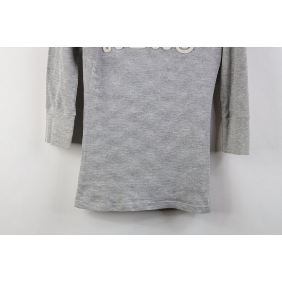 Vtg Y2K Aeropostale Womens L Babydoll Thermal Knit 3/4 Sleeve T-Shirt Metallic - Picture 3 of 14